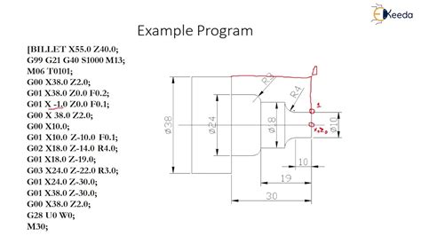 cnc lathe part programming examples|cnc lathe sample program.